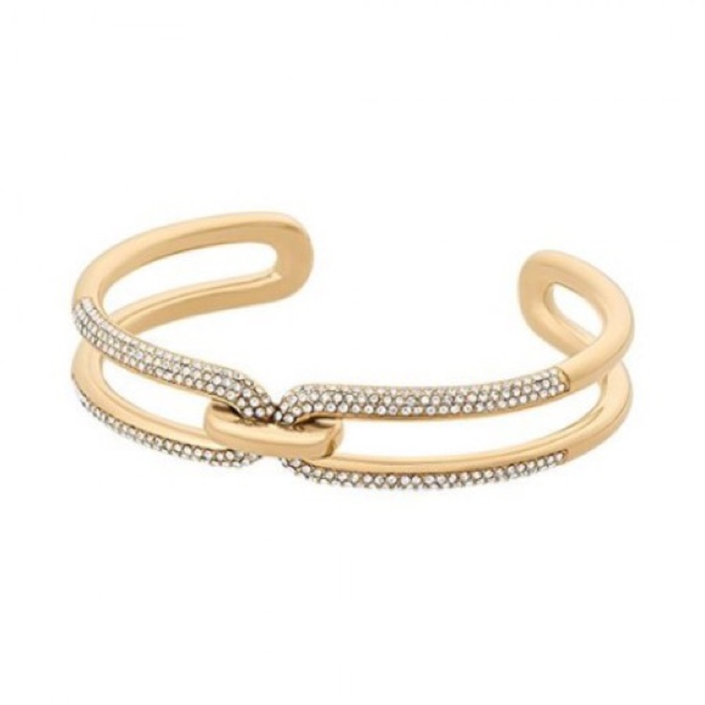 ✨Michael Kors Gold Chain Link Crystal Bracelet NWT
